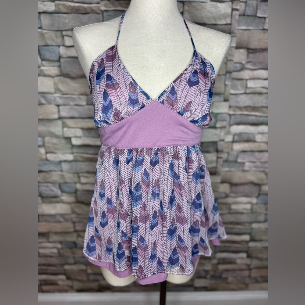 DKNY Jeans adorable boho halter top with liner